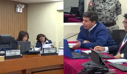 Norma Carbajal y Pedro Castillo protagonizaron una nueva pelea en el juicio oral contra el expresidente | Composición: LR. Norma Carbajal y Pedro Castillo protagonizaron una nueva pelea en el juicio oral contra el expresidente