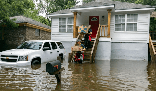 Tormentas dejan tres muertos en el sur de EEUU. Foto: Los Angeles Time