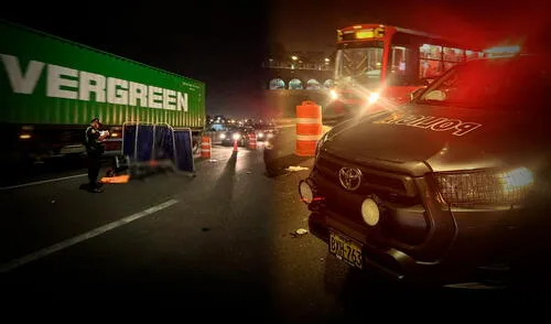 El tráfico en la vía, en sentido norte a sur, se intensificó debido a las diligencias del accidente. Foto: Composición LR El tráfico en la vía, en sentido norte a sur, se intensificó debido a las diligencias del accidente. Foto: Composición LR