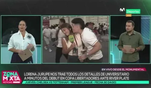 La comunicadora se encontraba en las afueras del Estadio Monumental