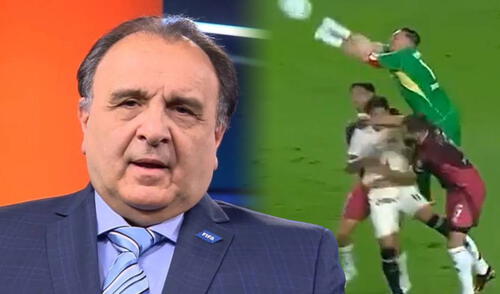 Miguel Scime dio su percepción sobre la polémica que tuvo lugar en los últimos minutos del Universitario vs River Plate. Foto: composición LR/difusión/captura ESPN Miguel Scime dio su percepción sobre la polémica que tuvo lugar en los últimos minutos del Universitario vs River Plate.