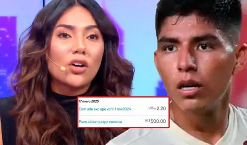 Olenka Mejía fue ampayada con Piero Quispe.