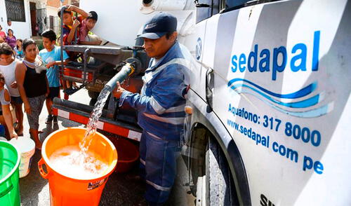 Corte de agua en Lima programado por Sedapal hoy