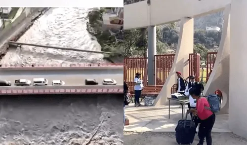 Evacuan a escolares del COAR y suspenden clases por crecida del río Rímac en el distrito de Lurigancho-Chosica. Foto: composición LR/Canal N Evacuan a escolares del COAR y suspenden clases por crecida del río Rímac en el distrito de Lurigancho-Chosica. Foto: composición LR/Canal N