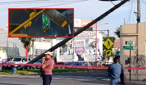 Se cae semáforo en Faucett