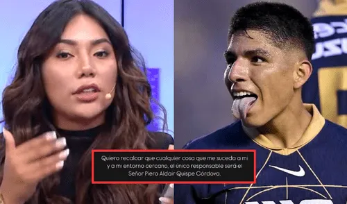 Olenka Mejía afirma recibir amenazas de Piero Quispe.