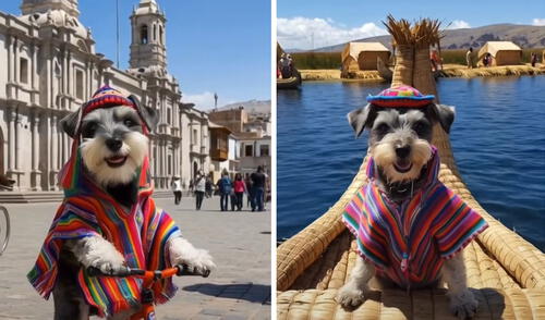Recrean con IA la visita de perrito a lugares emblemáticos del Perú y el resultado enternece: "Un peruano más"