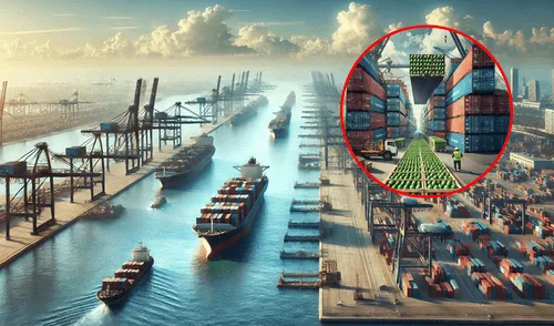 El megaproyecto que luchará con el canal de Panamá le pertenece a Colombia. Foto: composición LR/DALL-E/Territorio Aguacate El megaproyecto que luchará con el canal de Panamá le pertenece a Colombia. Foto: composición LR/DALL-E/Territorio Aguacate