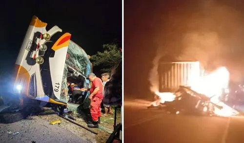 Accidente en Olmos dejó varios heridos y carretera bloqueada parcialmente. Foto: composición LR/difusión Accidente en Olmos dejó varios heridos y carretera bloqueada parcialmente.