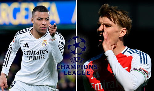 Kylian Mbappé y Martín Odegaard serán titulares en el partidazo entre Real Madrid y Arsenal. Foto: composición GLR Kylian Mbappé y Martín Odegaard serán titulares en el partidazo entre Real Madrid y Arsenal