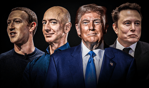 Trump pone contra las cuerdas a Musk, Zuckerberg y Jeff Bezos por aranceles. Foto: CNN Trump pone contra las cuerdas a Musk, Zuckerberg y Jeff Bezos por aranceles.