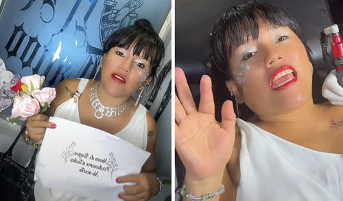La ‘Novia de Bagua’ se tatuó su frase viral y asegura que seguirá ‘facturando’: "Cambió mi vida"
