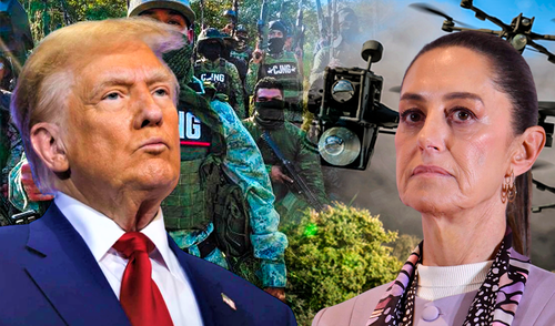 Claudia Sheinbaum manifestó su voluntad de cooperar con Trump en la frontera y en la lucha contra los cárteles en México. Foto: Composición LR. Claudia Sheinbaum manifestó su voluntad de cooperar con Trump en la frontera y en la lucha contra los cárteles en México. Foto: Composición LR.