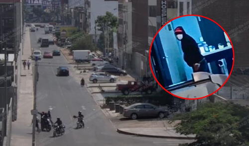 Cámaras de seguridad captan escape de delincuentes tras robo en Megaplaza. Foto: composición LR/difusión. Así fue la huida de delincuentes tras robo de tienda Entel en centro comercial Megaplaza