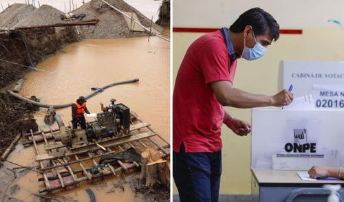 Para llevar a cabo el proceso electoral, el MEF ha asignado S/500 millones este año. Foto: composición LR/Andina Minería ilegal