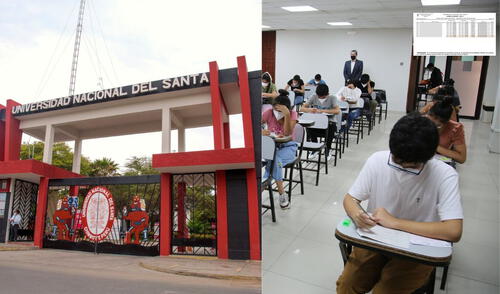 Postulante ingresó a Universidad Nacional del Santa en Chimbote pese a reprobar examen de admisión. Foto: Composición LR/UNS/Captura de pantalla de web de UNS