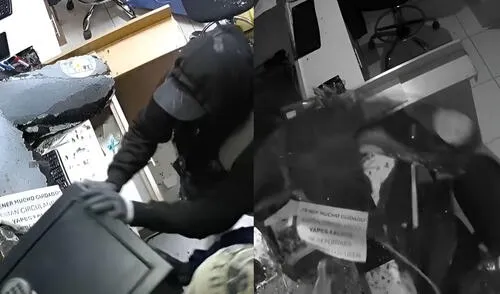 Delincuentes roban más de S/10.000 en distribuidora en Piura. Foto: Composición LR/Captura de pantalla de cámaras de seguridad del local