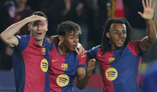 Lewandowski, Yamal y Koundé