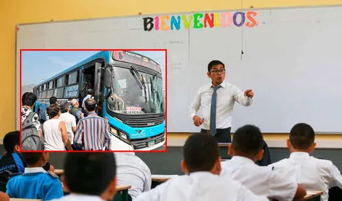 No habrá clases presenciales en colegios públicos de Lima por paro de transportistas. Foto: composición LR/Andina clases paro de transportistas