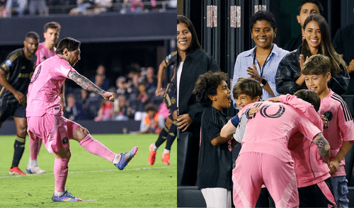 Lionel Messi anotó y celebró con sus hijos el pase del Inter Miami a semifinales de la Concachampions.