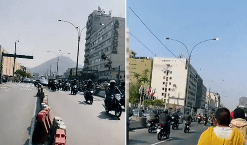La comunidad motera se ha convocado frente al Congreso de la República. Foto: composición LR/Canal N. La comunidad motera se ha convocado frente al Congreso de la República. Foto: composición LR/Canal N.