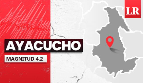 Temblor de magnitud 4,2 se sintió en Ayacucho hoy, según IGP