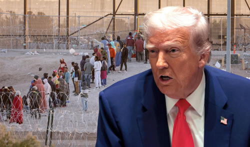 ICE solicitó mejor ingraestructura a Donald Trump para contener a inmgrantes en Estados Unidos. Foto: Composición LR/AFP/Univision