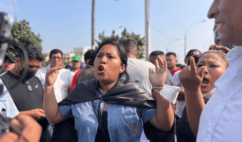 Transportistas se concentran en avenida Abancay para exigir medidas contra la inseguridad ciudadana. Foto: movilización contra la ola de inseguridad que azota al gremio. Foto: Grecia Infante/La República.