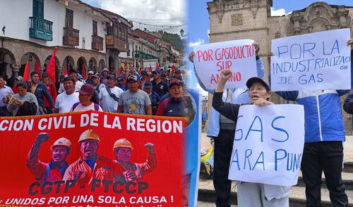 Protestas piden gas natural para el sur. Foto: Luis Álvarez / Cinthia Álvarez / La República. Protestas piden gas natural para el sur. Foto: Luis Álvarez / Cinthia Álvarez / La República.