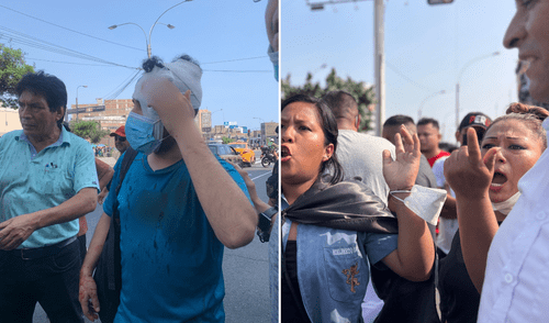 Durante las manifestaciones realizadas el jueves 10 de abril, se reporta un herido. Foto: composición LR/Epicentro/Grecia Infante. Durante las manifestaciones realizadas el jueves 10 de abril, se reporta un herido. Foto: composición LR/Epicentro/Grecia Infante.