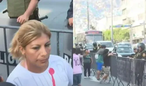 Mujer mostró indignación tras reunión entre grupo de transportistas en el Congreso. Foto: Composición LR/Captura de pantalla de Youtube Mujer mostró indignación tras reunión entre grupo de transportistas en el Congreso. Foto: Composición LR/Captura de pantalla de Youtube