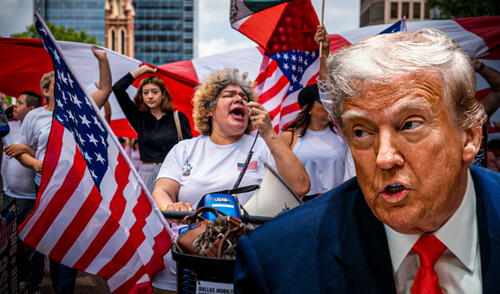 La nueva medida de Donald Trump afectaría mayormente a inmigrantes latinos. Foto: Composición LR/AFP La nueva medida de Donald Trump afectaría mayormente a inmigrantes latinos. Foto: Composición LR/AFP