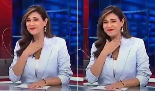 Verónica Linares se atraganta en vivo tras broma con Federico Salazar por empate de Alianza Lima: "Es el karma"