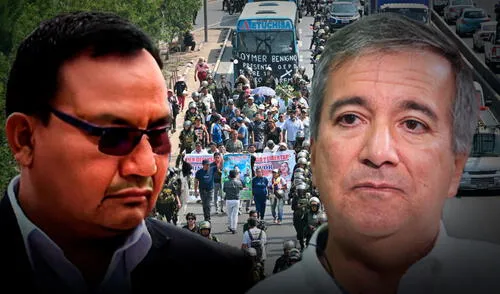 Walter Carrera, dirigente transportista, aseguró que responderán firmemente al ministro de Transportes y Comunicaciones frente a su carta notarial. Foto: Composición LR