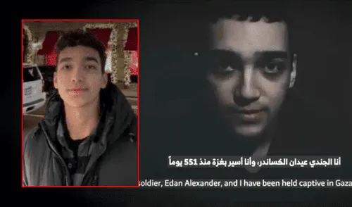 "Realmente creemos que nos vamos a casa muertos. No hay nada que decir. No hay esperanza", lamentó Edan Alexander, un soldado cautivo. Foto: Composición LR. "Realmente creemos que nos vamos a casa muertos. No hay nada que decir. No hay esperanza", lamentó Edan Alexander, un soldado cautivo. Foto: Composición LR.