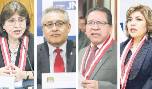 En la mira. Los fiscales supremos Delia Espinoza, Juan Villena, Pablo Sánchez y Zoraida Ávalos resultan incómodos para el actual Congreso de la República. En la mira. Los fiscales supremos Delia Espinoza, Juan Villena, Pablo Sánchez y Zoraida Ávalos resultan incómodos para el actual Congreso de la República.