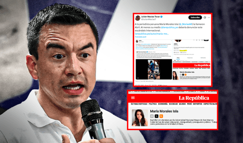 Denuncian que usaron sin permiso el nombre de la experiodista de La República en elecciones de Ecuador.