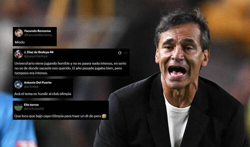 Olimpia habría pagado a Universitario la cláusula de salida de Fabián Bustos. Foto: composición LR/AFP/capturas de X Olimpia habría pagado a Universitario la cláusula de salida de Fabián Bustos.