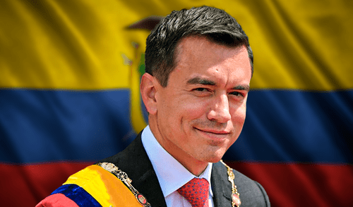 Noboa será presidente de Ecuador por cuatro años más. Foto: composición LR / AFP