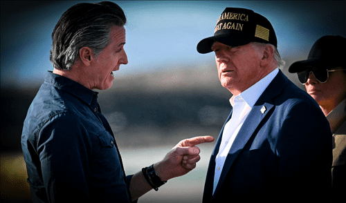 Gavin Newsom manifestó abiertamente su inconformidad sobre las políticas arancelarias impuestas por Donald Trump contra el mundo. Foto: AFP Gavin Newsom