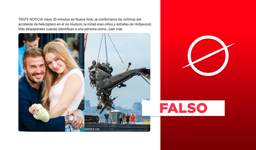 Víctimas del accidente de helicóptero en el río Hudson no son actores de Hollywood