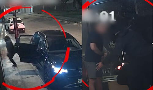 Delincuentes asaltan a pareja con pistola en Surco en puerto de su edificio. Foto: Composición LR/Captura de pantalla de Youtube