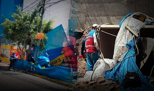 Derrumbe en edificio de Jesús María deja al menos tres heridos