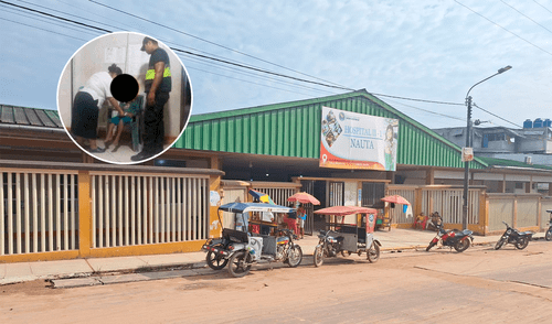 Menor fue trasladado hasta el Hospital II-1 de Nauta. Créditos: composición LR.