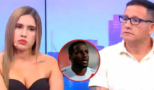 Darinka Ramírez y su padre con Magaly Medina. Foto: Composición LR/Captura/ATV/captura/YouTube Darinka Ramírez y su padre con Magaly Medina.