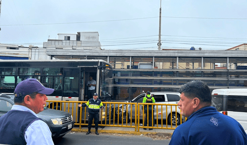 Estación Balta del Metropolitano se encuentra cerrada debido a accidente de tránsito. Foto: Gabriela Coloma/La República.