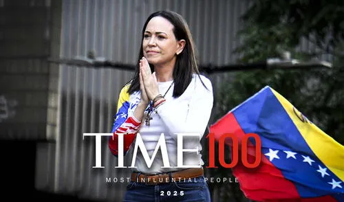 Maria Corina Machado es elegida una de las 100 personas más influyentes del mundo en 2025, según la revista Time