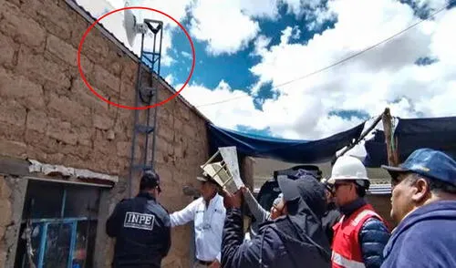 Las antenas desmanteladas emitían señal de internet en las inmediaciones del penal. Foto: Inpe