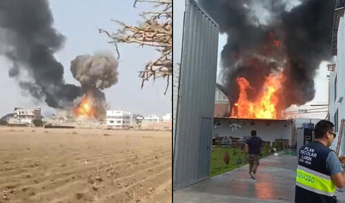 Así fue el preciso momento de la explosión en un depósito de Lurín