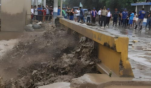 Existe un puente con una inversión de 10.000 soles que está a punto de colapsar por grietas y rajaduras. Foto: Composición LR/CDN